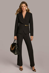 Donna Karan Blazers | Women COLLARLESS WRAP BLAZER Black