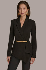 Donna Karan Blazers | Women JACKET WITH BAR BELT Black