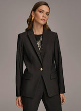 Donna Karan Blazers | Women ONE BUTTON JACKET Black