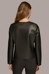 Donna Karan Coats And Jackets | Women BOXY JACKET WITH GOLD BUTTONS Black