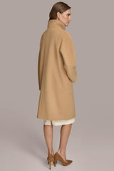 Donna Karan Coats And Jackets | Women FUNNEL NECK COAT Camel