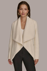 Donna Karan Coats And Jackets | Women JACQUARD WRAP JACKET Ivory