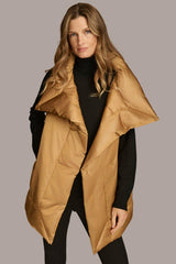 Donna Karan Coats And Jackets | Women LONG BELTED PUFFR VEST Antique Gold