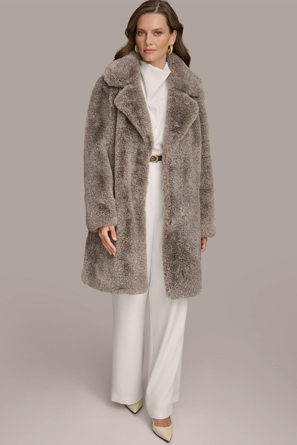 Donna Karan Coats And Jackets | Women LUXE FUR COAT Brown Mix