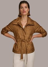 Donna Karan Coats And Jackets | Women TEXTURE BELTED WRAP JACKET Bronze