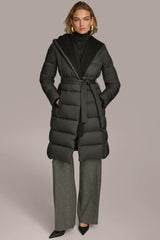 Donna Karan Coats And Jackets | Women TIE WAIST PUFFER Black
