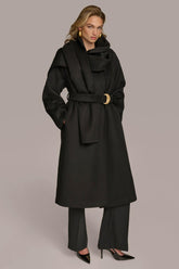 Donna Karan Coats And Jackets | Women WOOL LONG COAT Black