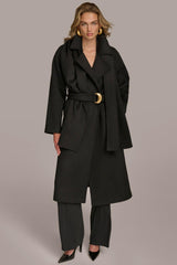 Donna Karan Coats And Jackets | Women WOOL LONG COAT Black