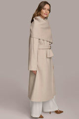 Donna Karan Coats And Jackets | Women WOOL LONG COAT Bone Heather