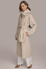 Donna Karan Coats And Jackets | Women WOOL LONG COAT Bone Heather