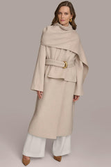 Donna Karan Coats And Jackets | Women WOOL LONG COAT Bone Heather