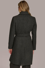 Donna Karan Coats And Jackets | Women WOOL LONG WRAP COAT Black