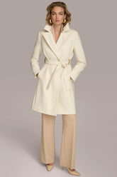 Donna Karan Coats And Jackets | Women WOOL LONG WRAP COAT Ivory