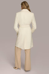 Donna Karan Coats And Jackets | Women WOOL LONG WRAP COAT Ivory