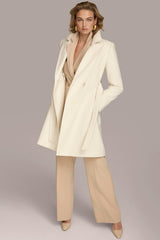 Donna Karan Coats And Jackets | Women WOOL LONG WRAP COAT Ivory