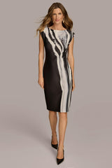 Donna Karan Dresses And Jumpsuits | Women ABSTRACT SHEATH MIDI DRESS Black