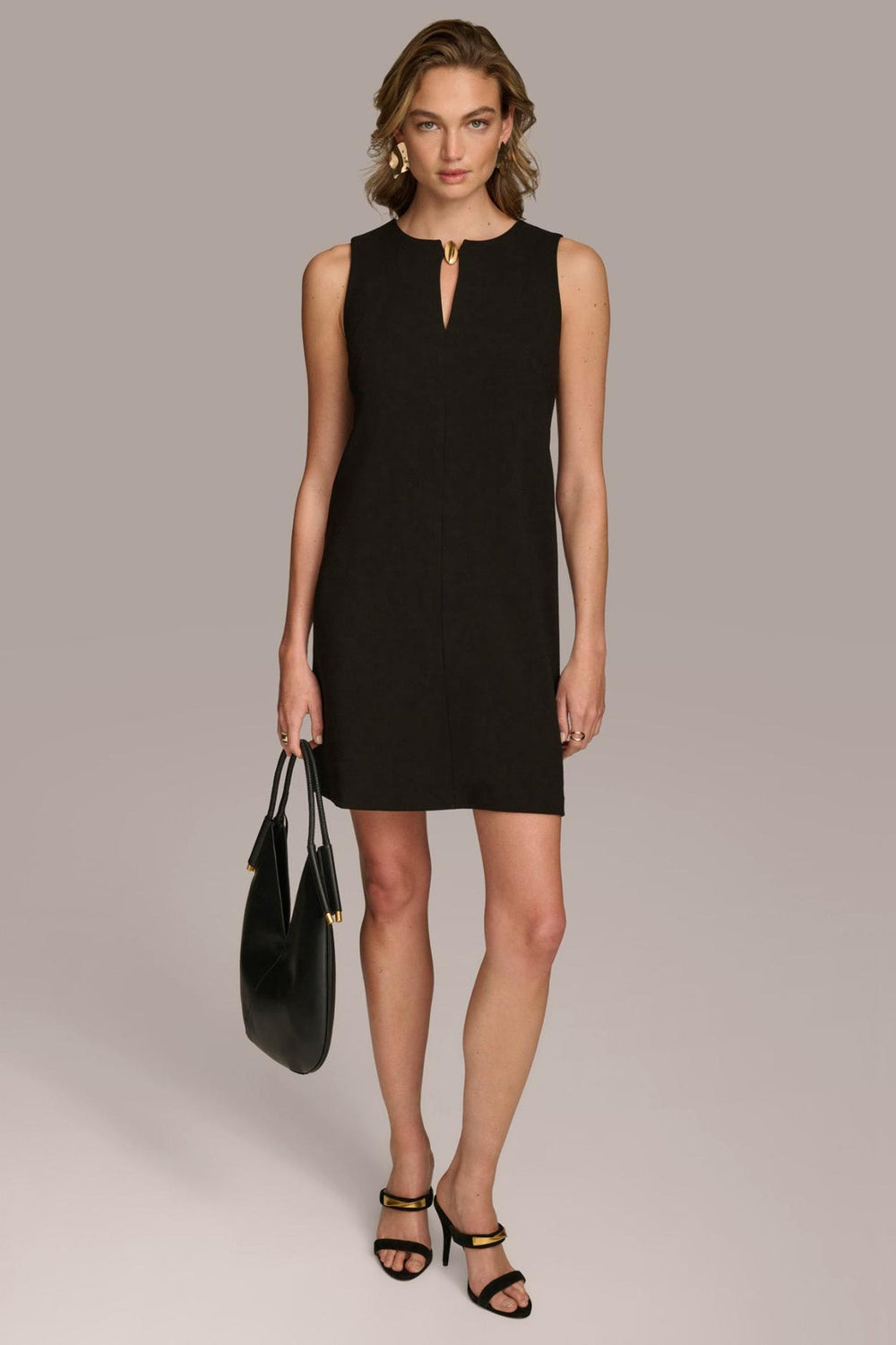 Donna Karan Dresses And Jumpsuits | Women ALINE DRESS WITH KEYHOLE Black