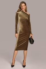 Donna Karan Dresses And Jumpsuits | Women ASYMMETRICAL NECKLINE DRESS Beech