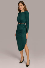 Donna Karan Dresses And Jumpsuits | Women ASYMMETRICAL SKIRT SHEATH DRESS Spruce