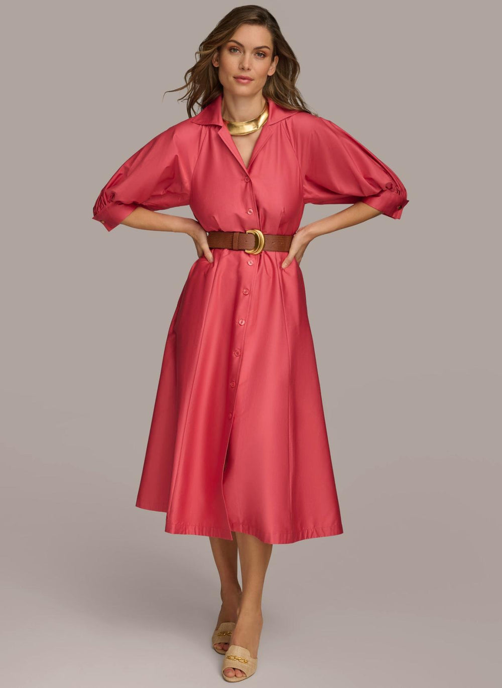 Donna Karan Dresses And Jumpsuits | Women COTTON SHIRT DRESS Rose Quartz