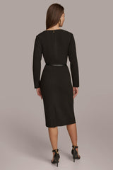 Donna Karan Dresses And Jumpsuits | Women COWL NECK BAR BELT DRESS Black