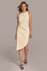 Donna Karan Dresses And Jumpsuits | Women FAUX LEATHER RUCHED DRESS Pristine