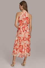 Donna Karan Dresses And Jumpsuits | Women HALTER CHAIN NECK A-LINE DRESS Terracotta Multi