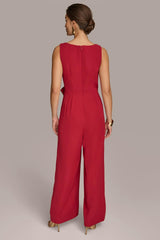 Donna Karan Dresses And Jumpsuits | Women JUMPSUIT WITH SIDE ROUCHED BOW Metropolitan Red