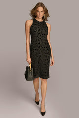 Donna Karan Dresses And Jumpsuits | Women LACE VELVET BURNOUT SHEATH DRESS Black