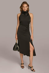 Donna Karan Dresses And Jumpsuits | Women MOCK NECK A LINE MIDI DRESS Black