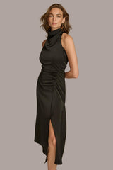 Donna Karan Dresses And Jumpsuits | Women MOCK NECK A LINE MIDI DRESS Black