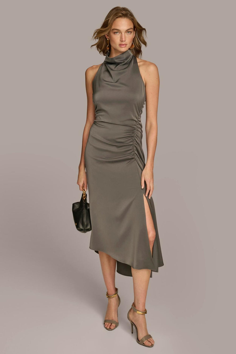 Donna Karan Dresses And Jumpsuits | Women MOCK NECK A LINE MIDI DRESS Iron