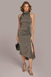 Donna Karan Dresses And Jumpsuits | Women MOCK NECK A LINE MIDI DRESS Iron
