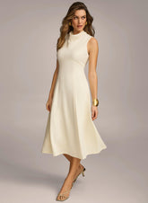 Donna Karan Dresses And Jumpsuits | Women MOCK NECK MIDI Cream