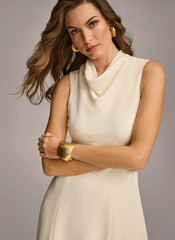 Donna Karan Dresses And Jumpsuits | Women MOCK NECK MIDI Cream