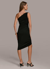 Donna Karan Dresses And Jumpsuits | Women ONE SHOULDER RUCHED DRESS Black