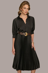 Donna Karan Dresses And Jumpsuits | Women PLEATED SHIRT DRESS Black