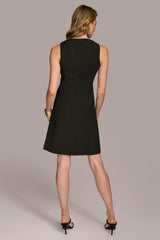 Donna Karan Dresses And Jumpsuits | Women RIBBED DRESS WITH BUTTONS Black