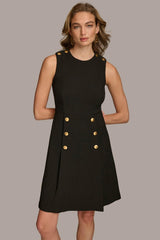 Donna Karan Dresses And Jumpsuits | Women RIBBED DRESS WITH BUTTONS Black