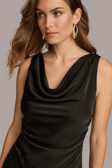 Donna Karan Dresses And Jumpsuits | Women SATIN COWL NECK GOWN Black