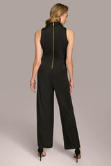 Donna Karan Dresses And Jumpsuits | Women SATIN V NECK JUMPSUIT Black