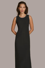 Donna Karan Dresses And Jumpsuits | Women SCUBA GOWN WITH HOT FIX TRIM Black