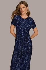 Donna Karan Dresses And Jumpsuits | Women SEQUIN GOWN Navy