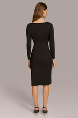 Donna Karan Dresses And Jumpsuits | Women SHEATH ROUCHED SIDE DRESS Black