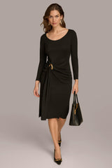 Donna Karan Dresses And Jumpsuits | Women SHEATH ROUCHED SIDE DRESS Black