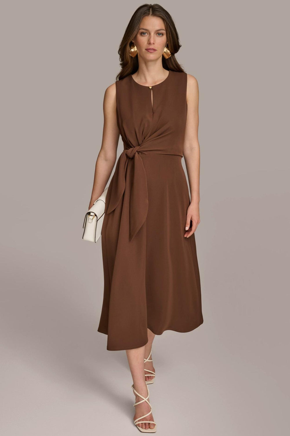 Donna Karan Dresses And Jumpsuits | Women SIDE TIE MIDI DRESS Canyon