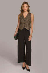Donna Karan Dresses And Jumpsuits | Women TAILORED JUMPSUIT WITH TWEED VEST Elderberry Multi/black