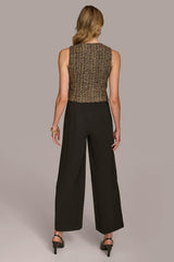 Donna Karan Dresses And Jumpsuits | Women TAILORED JUMPSUIT WITH TWEED VEST Elderberry Multi/black