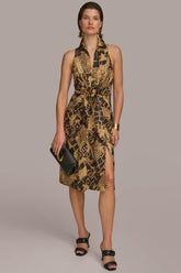 Donna Karan Dresses And Jumpsuits | Women TORTOISE HARDWARE KNOT DRESS Black/fawn