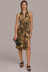Donna Karan Dresses And Jumpsuits | Women TORTOISE HARDWARE KNOT DRESS Black/fawn